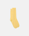 Solid Yellow Cotton Socks