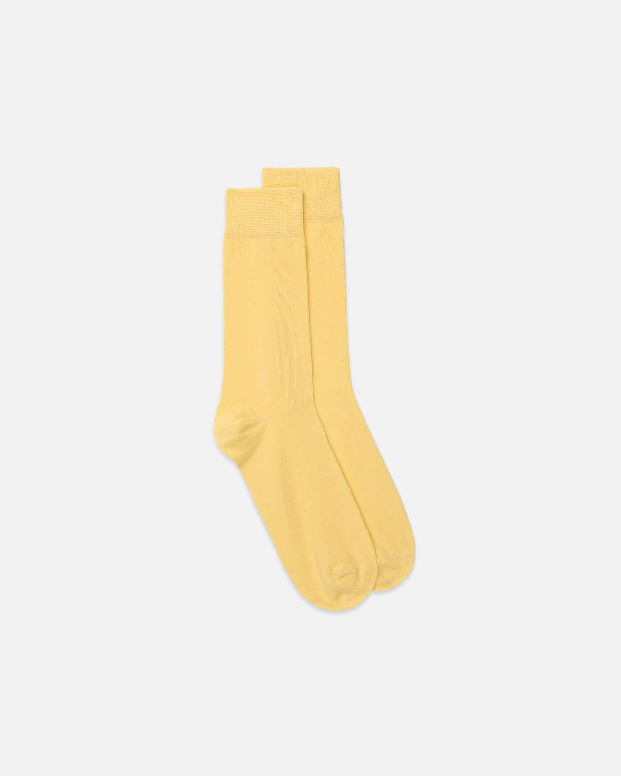 Solid Yellow Cotton Socks