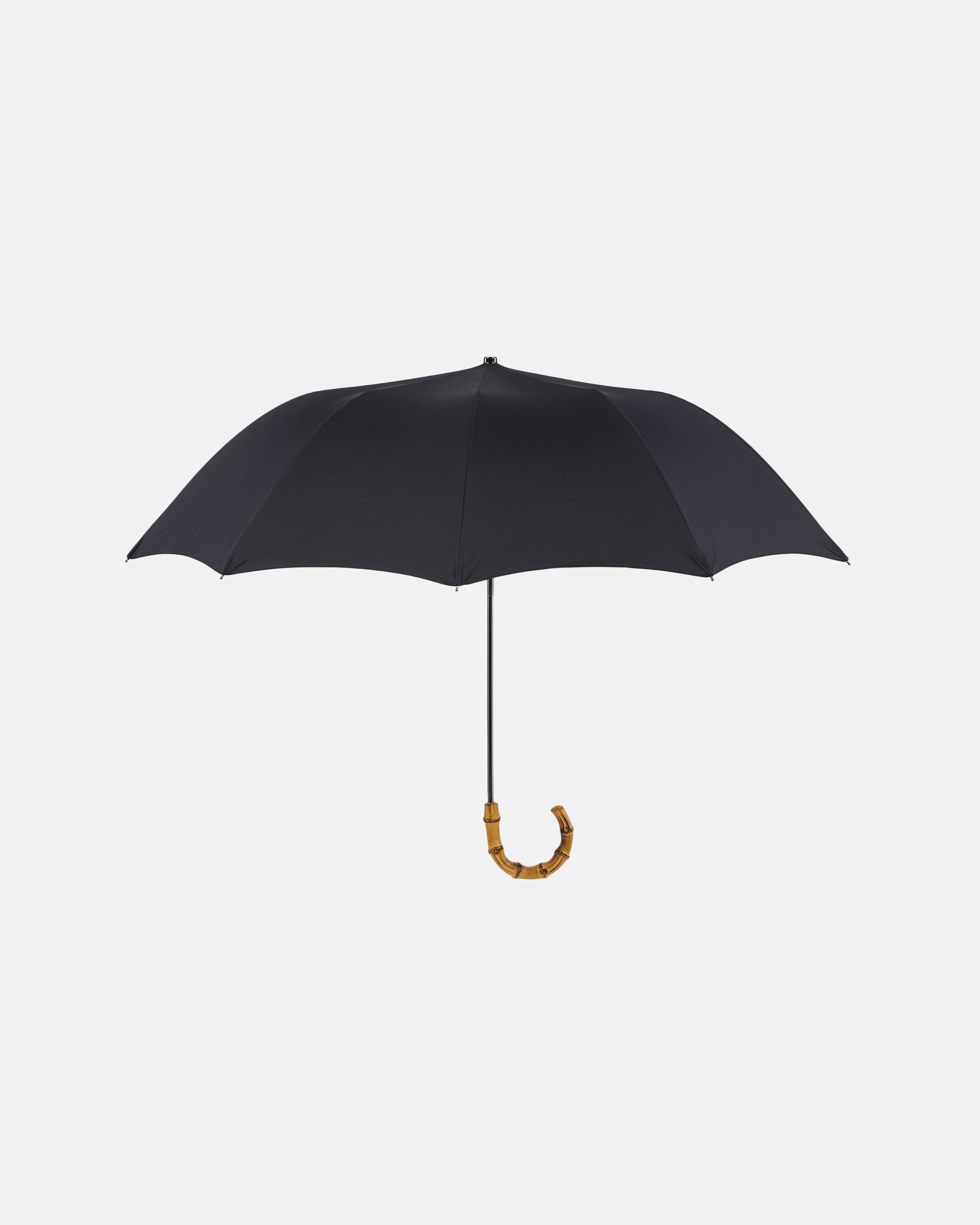 Made-in-England Black Fox Frame Folding Umbrella