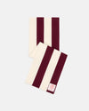 Made-in-England Burgundy & White Wool Schoolboy Muffler