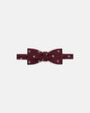 Made-in-England Burgundy Griffin Club Bow Tie