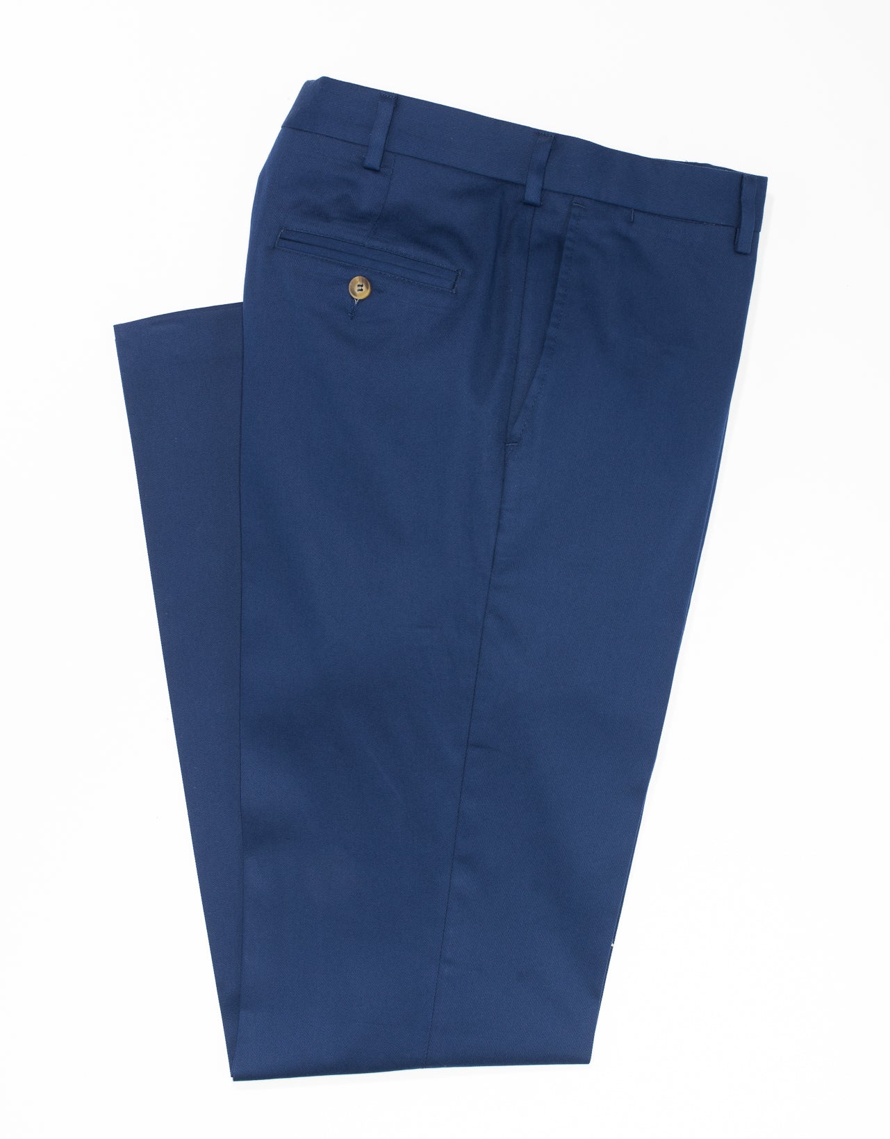 WASHED TWILL CHINO CLASSIC TROUSERS - NAVY