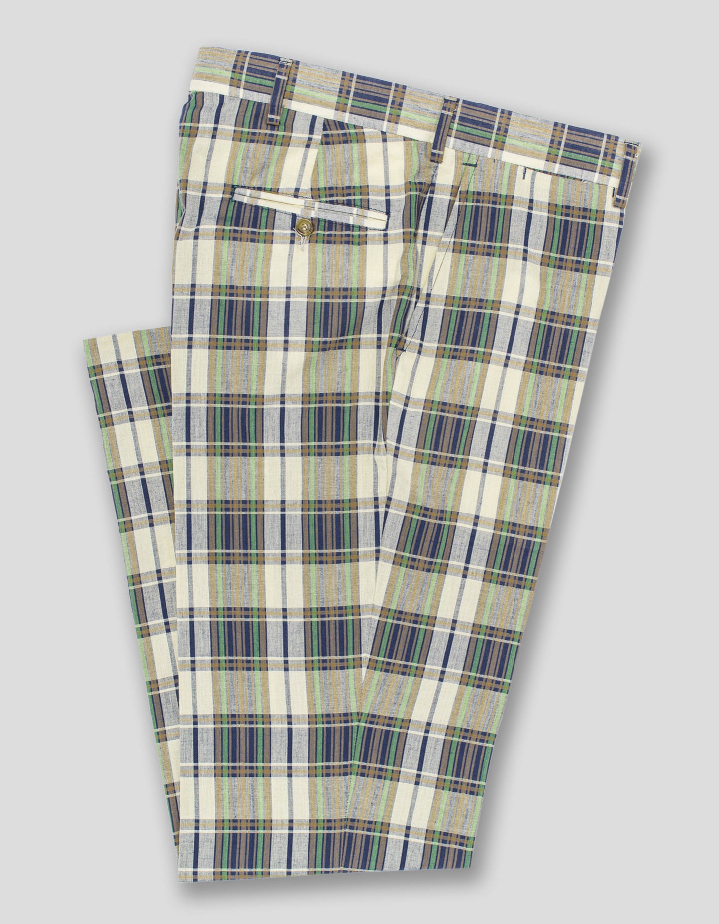 MADRAS TROUSERS - NAVY/WHITE/GREEN/BROWN