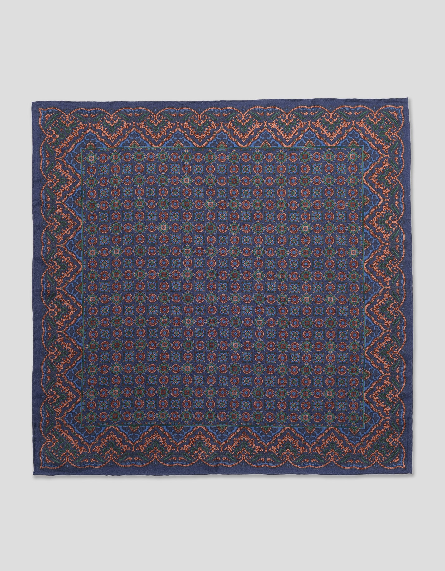 FOULARD POCKET SQUARE - NAVY