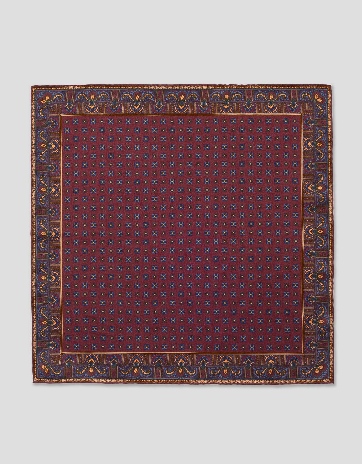 FOULARD POCKET SQUARE - BURGUNDY