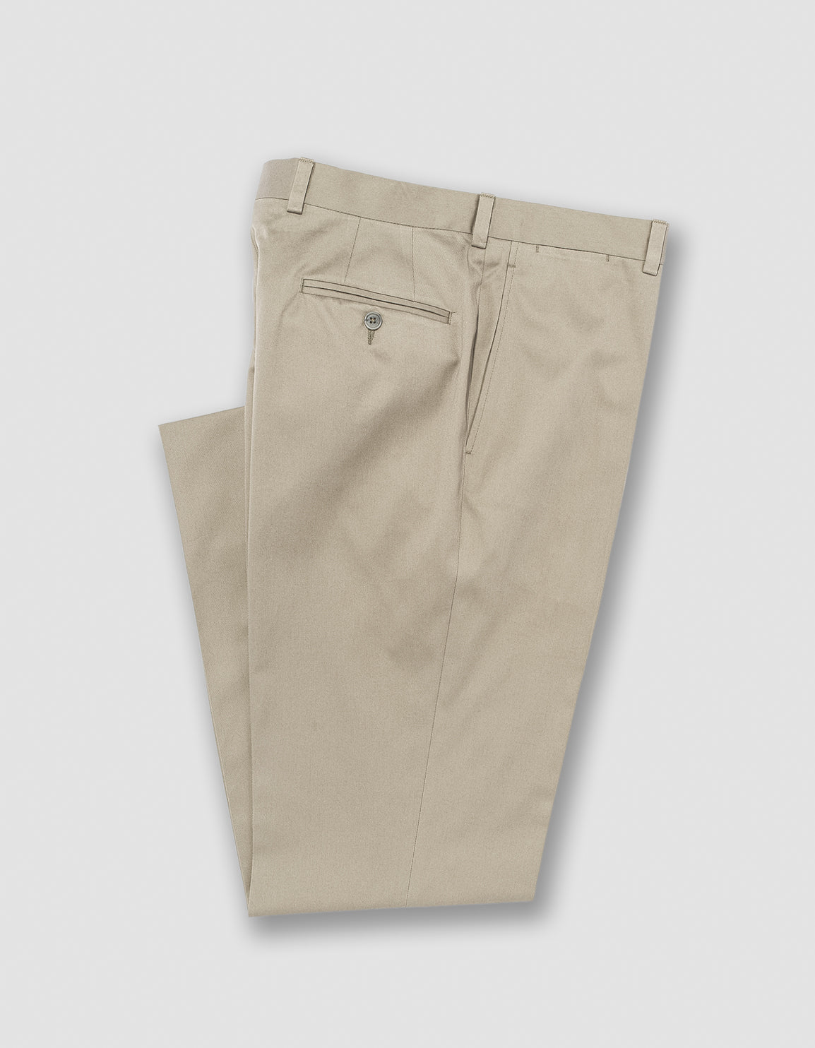 GREY COTTON DRILL CLOTH TROUSER - CLASSIC FIT