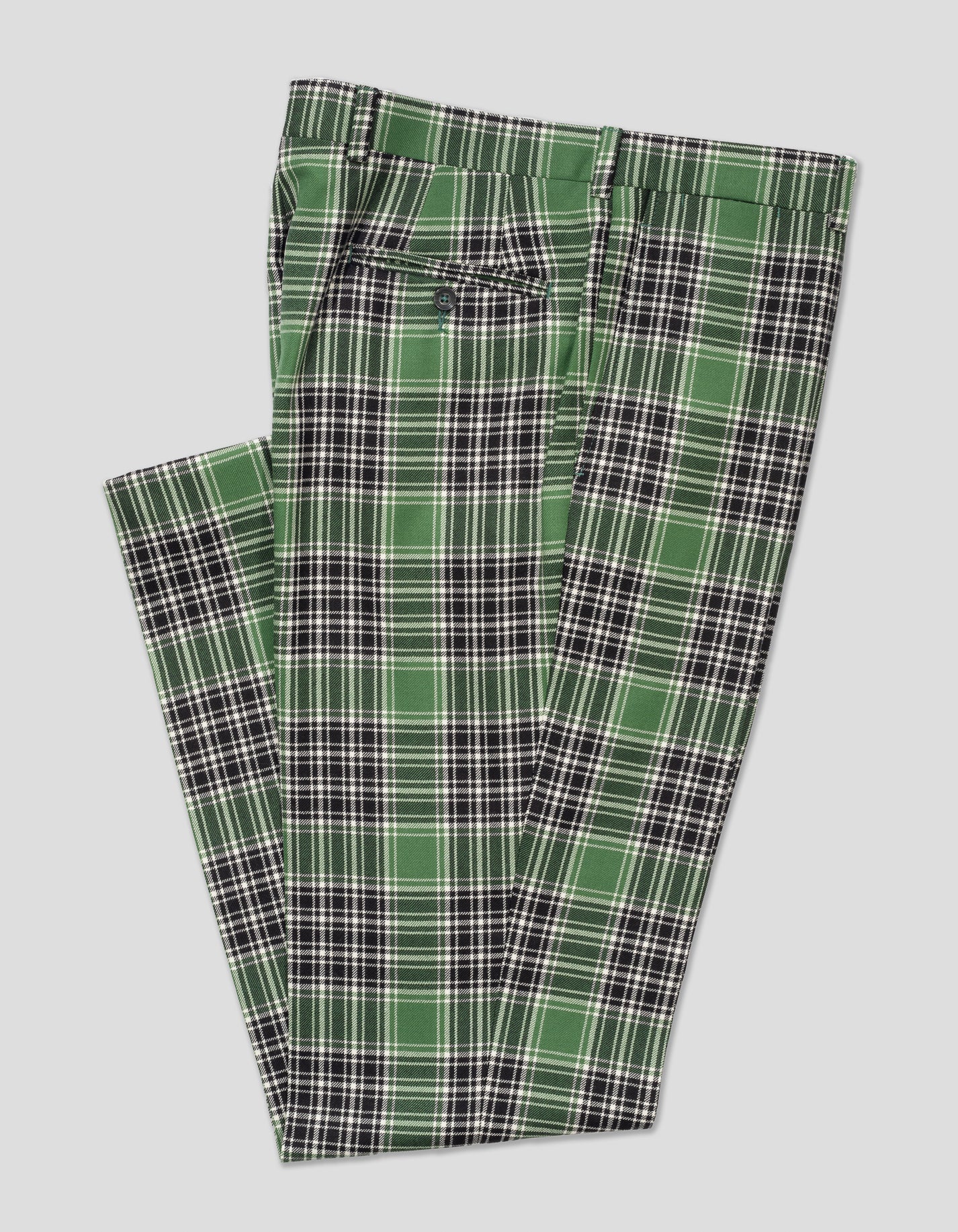 Yellow and black shops tartan trousers