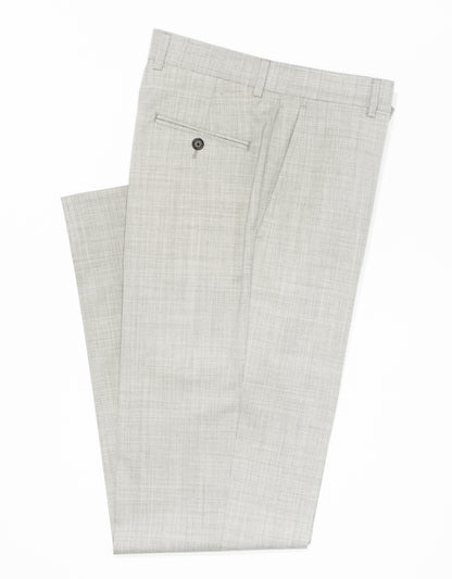LIGHT GREY TROPICAL WOOL TROUSERS