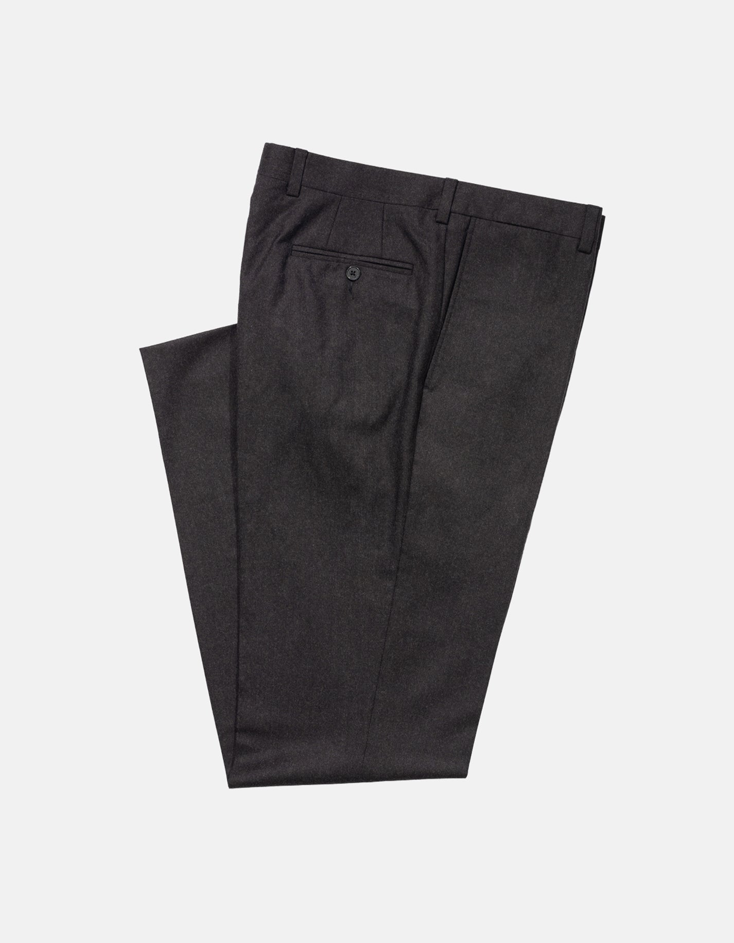 Made-in-Canada Dark Brown Wool Flannel Trouser