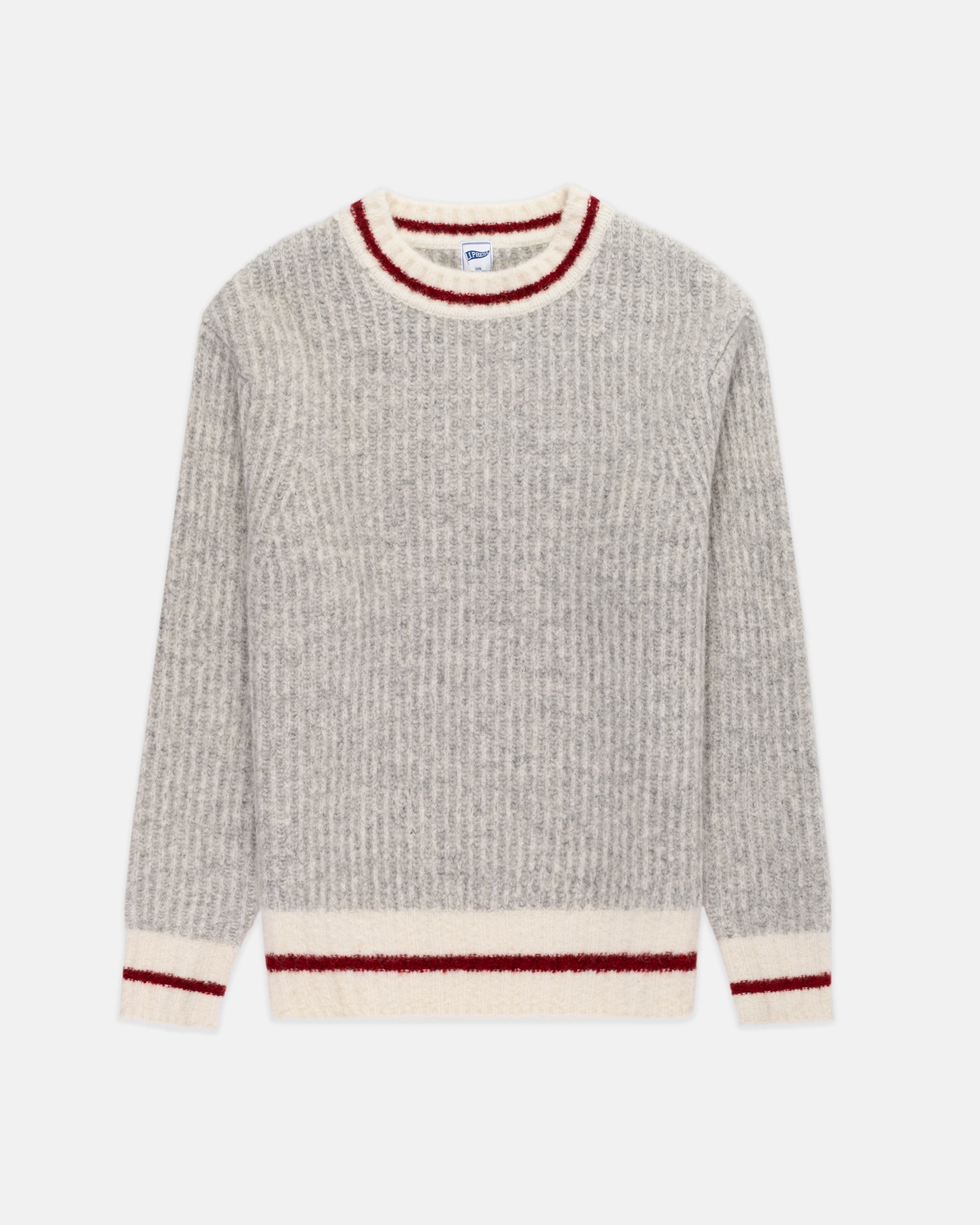 Grey Marl Shaker Knit Sweater - Trim Fit