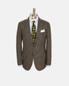 Brown & Olive Herringbone Wool Sport Coat - Trim Fit