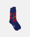 Made-in-Italy Navy Argyle Cotton Socks