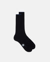 Made-in-Italy Black Mid-Calf Cotton Socks
