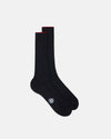 Made-in-Italy Charcoal Mid-Calf Merino Wool Socks
