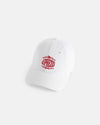Made-in-USA White J. Press Embroidered Logo Dad Hat