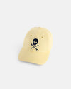 Made-in-USA Yellow Skull & Bones Embroidered Dad Hat