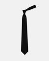 Made-in-England Solid Black Grenadine Tie