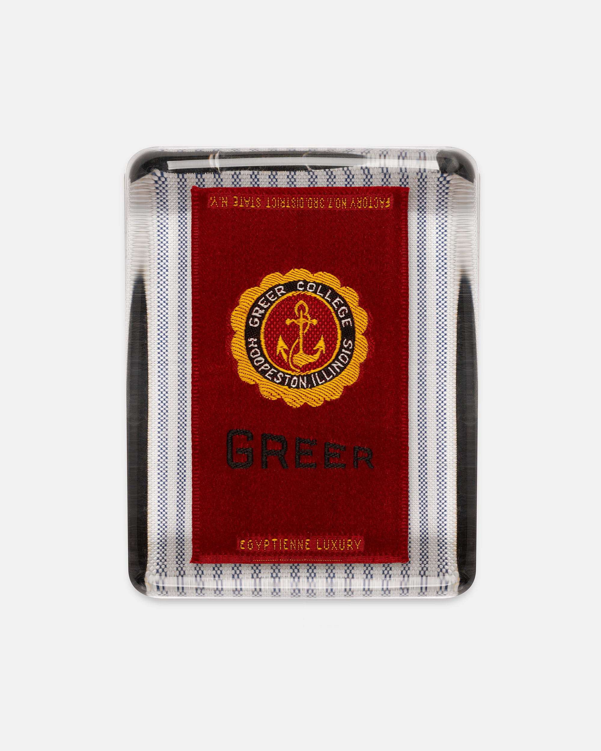 Greer College Silk Paperweight