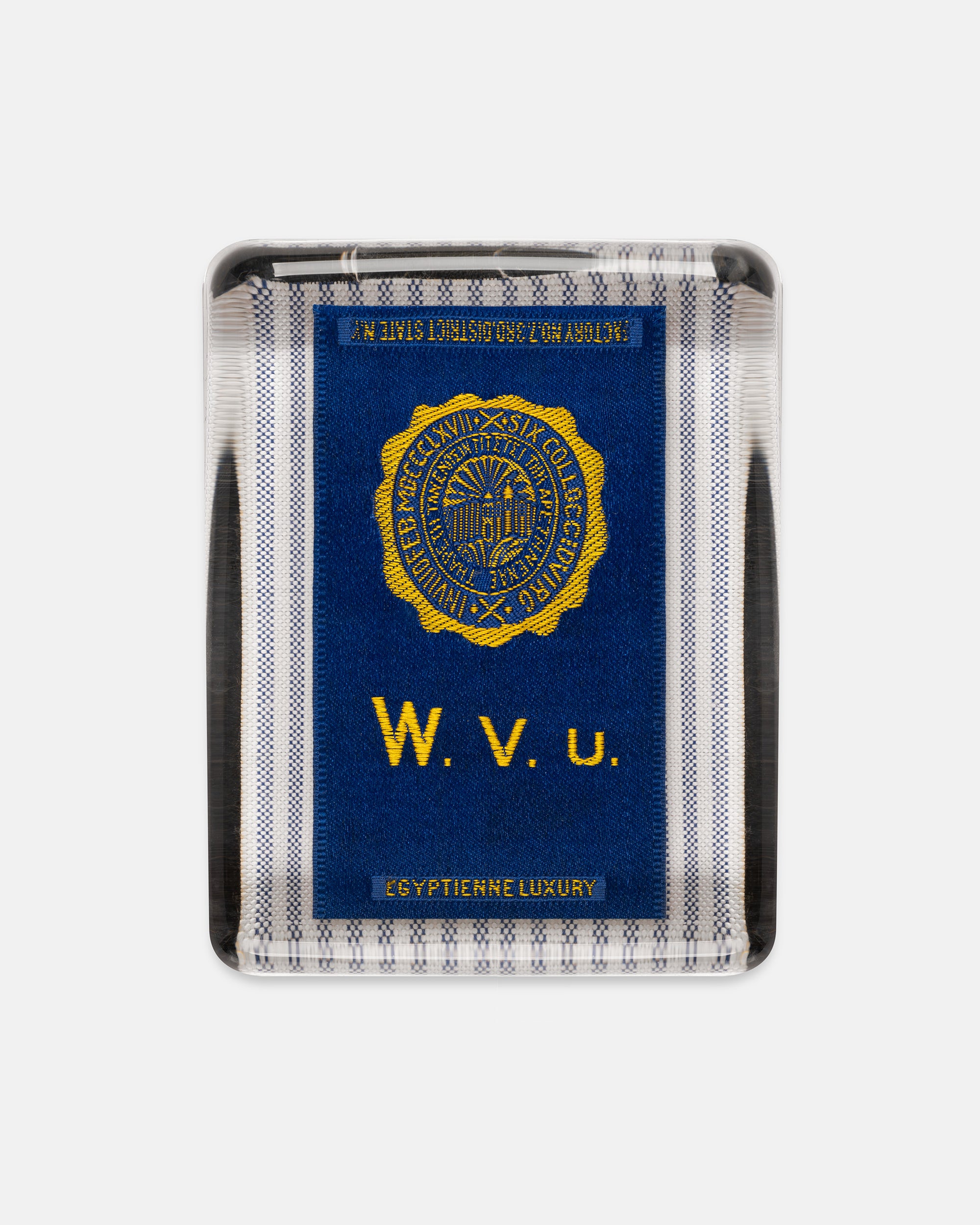 West Virginia University Silk Paperweight