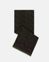 Made-in-England Olive Paisley Wool/Silk Scarf