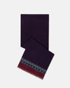 Made-in-England Burgundy Foulard Wool/Silk Scarf