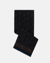 Made-in-England Navy Paisley Wool/Silk Scarf