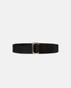 Made-in-USA Solid Black Grosgrain Ribbon Belt