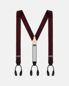 Made-in-England Wine Silk Moire Braces