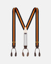 Made-in-England Black & Orange Striped Barathea Braces