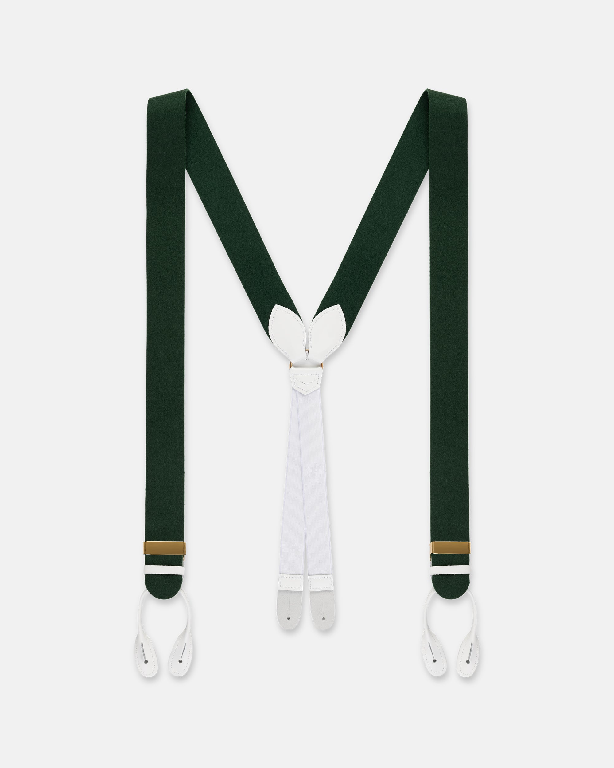 Made-in-England Green Wool Boxcloth Braces