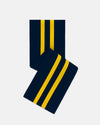 Made-in-England Navy & Yellow Wool Schoolboy Muffler