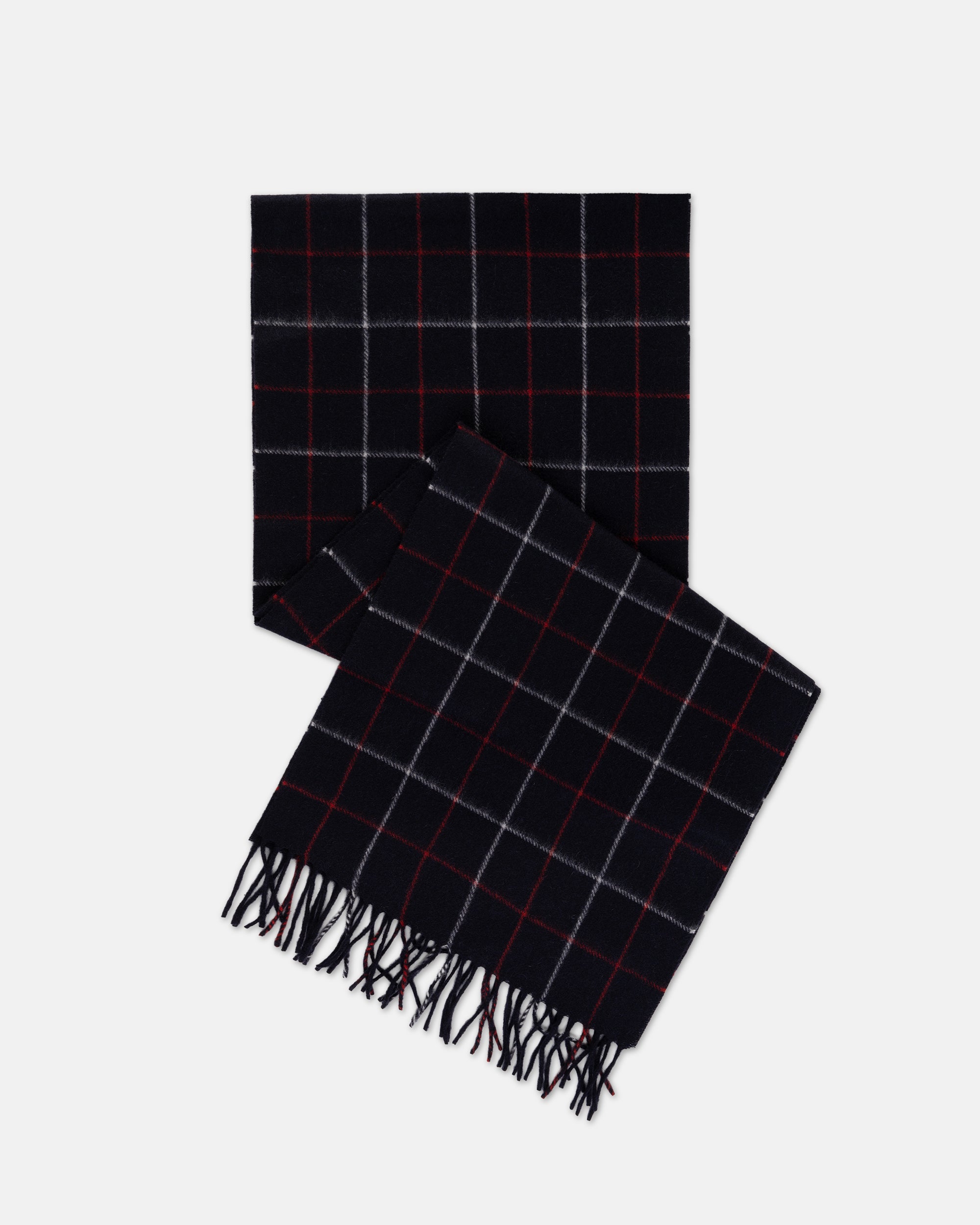 Made-in-England Plaid Cashmere Muffler