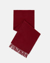 Made-in-England Solid Burgundy Cashmere Muffler