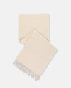 Made-in-England Solid White Cashmere Muffler