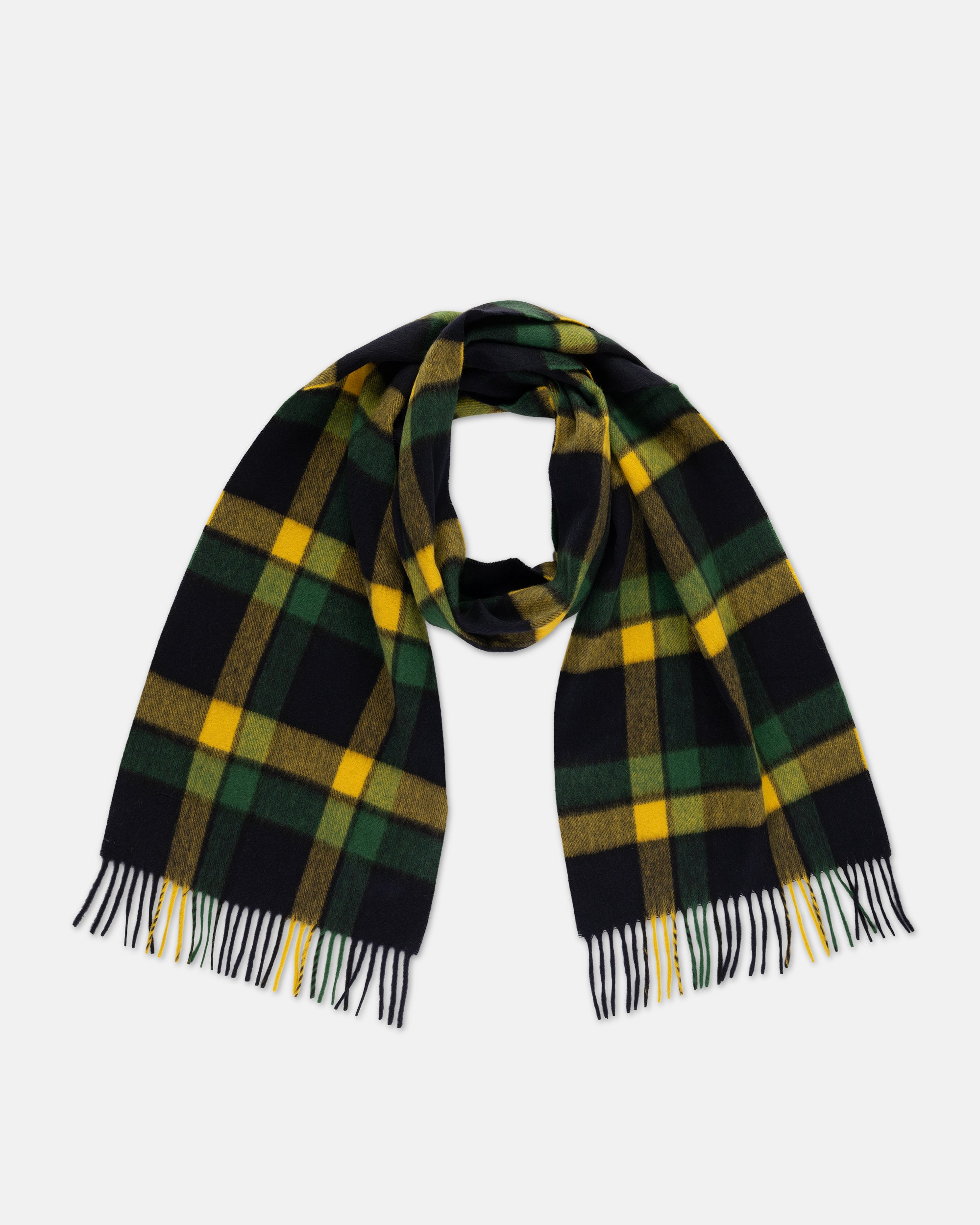 Made-in-England Plaid Cashmere Muffler