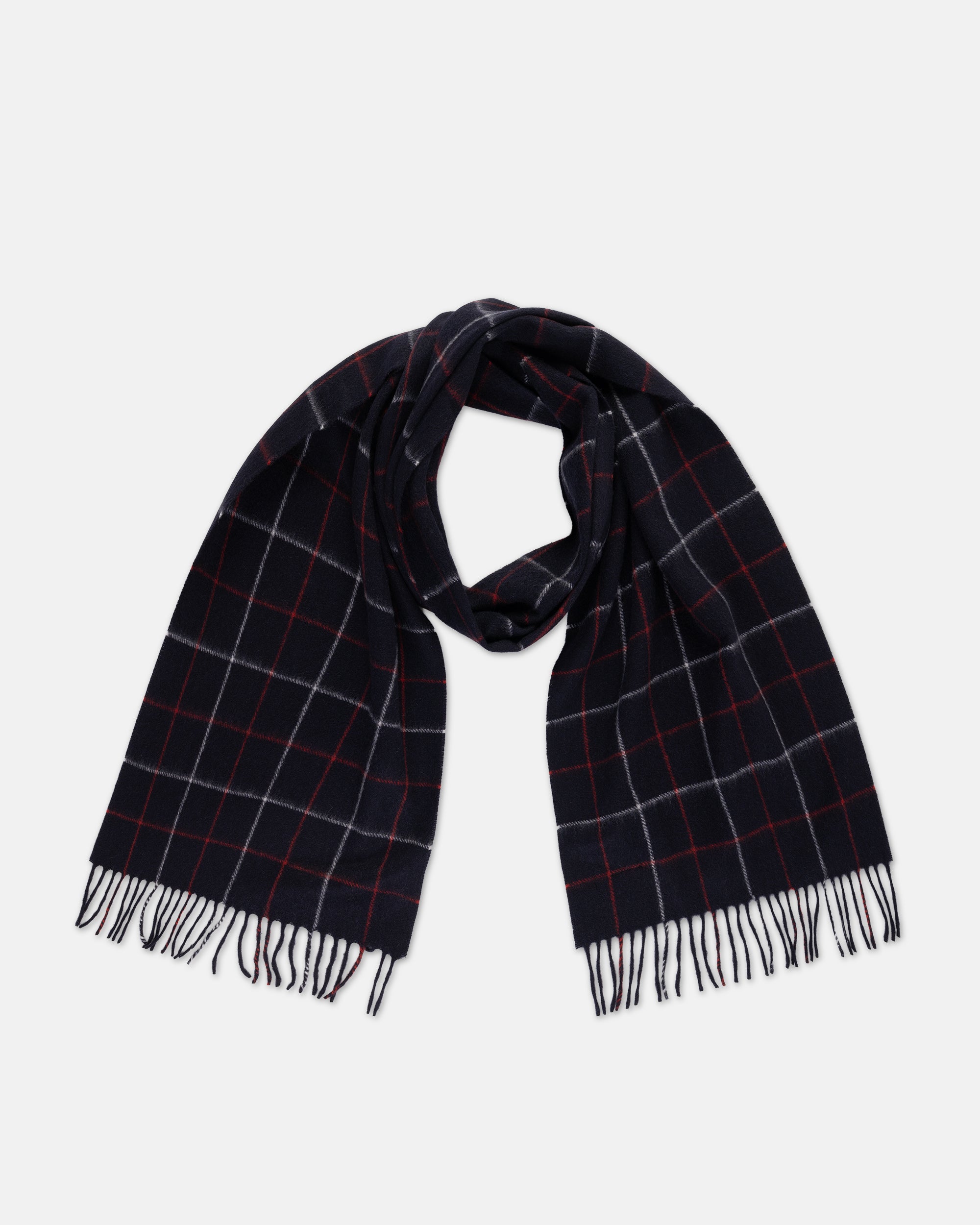 Made-in-England Plaid Cashmere Muffler
