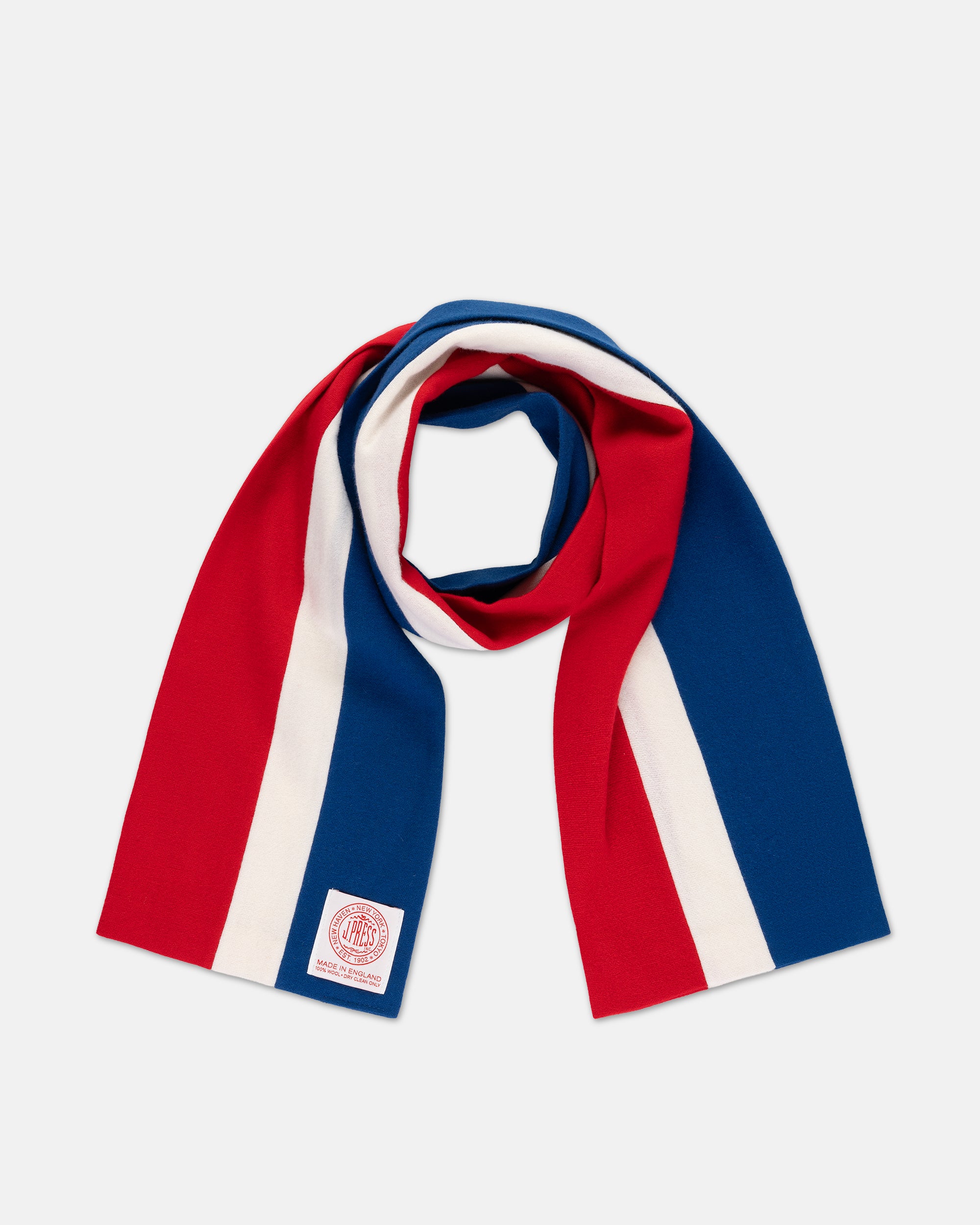 Made-in-England Benjamin Franklin College Wool Schoolboy Muffler