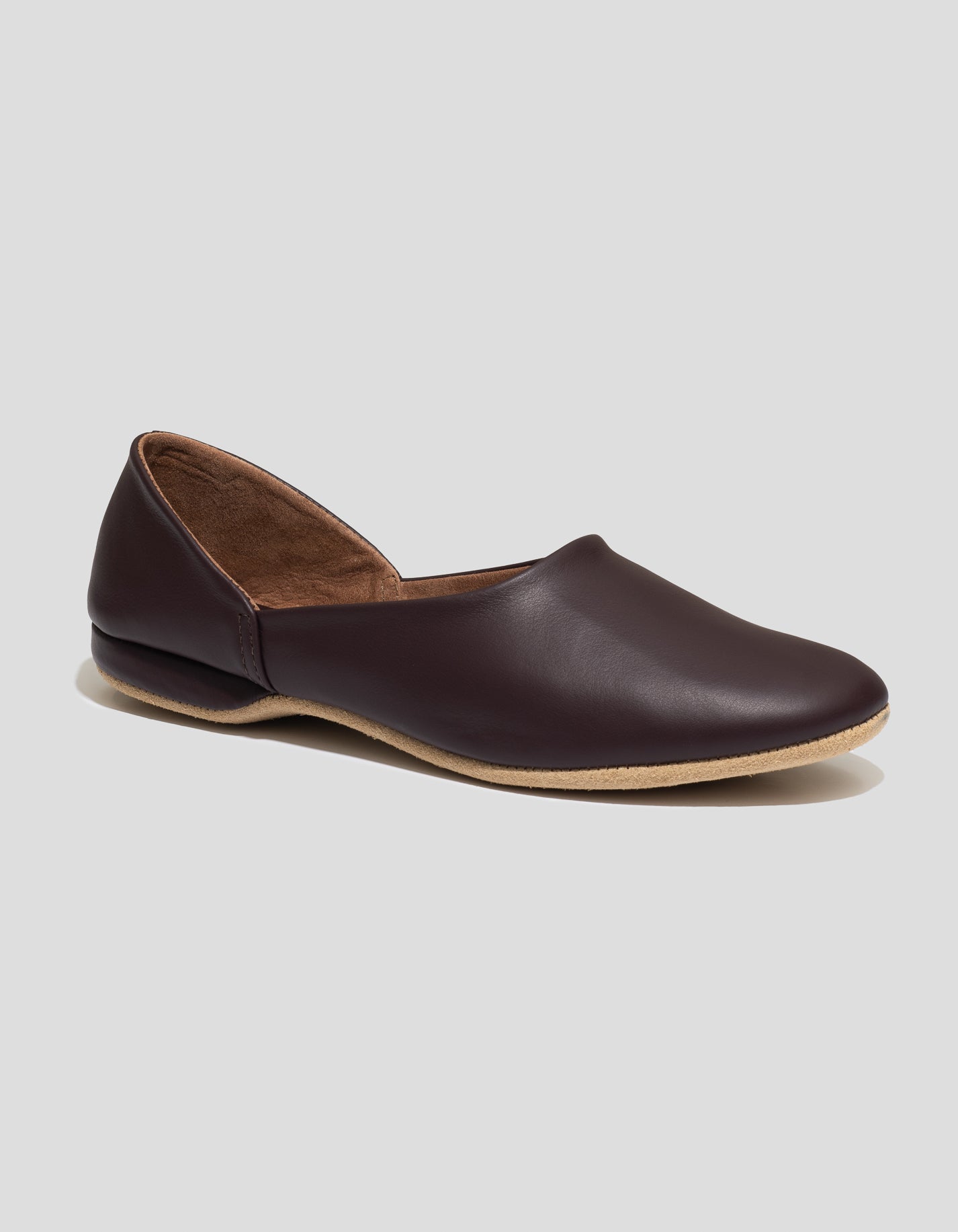 DRAPER LEATHER SLIPPER - WINE