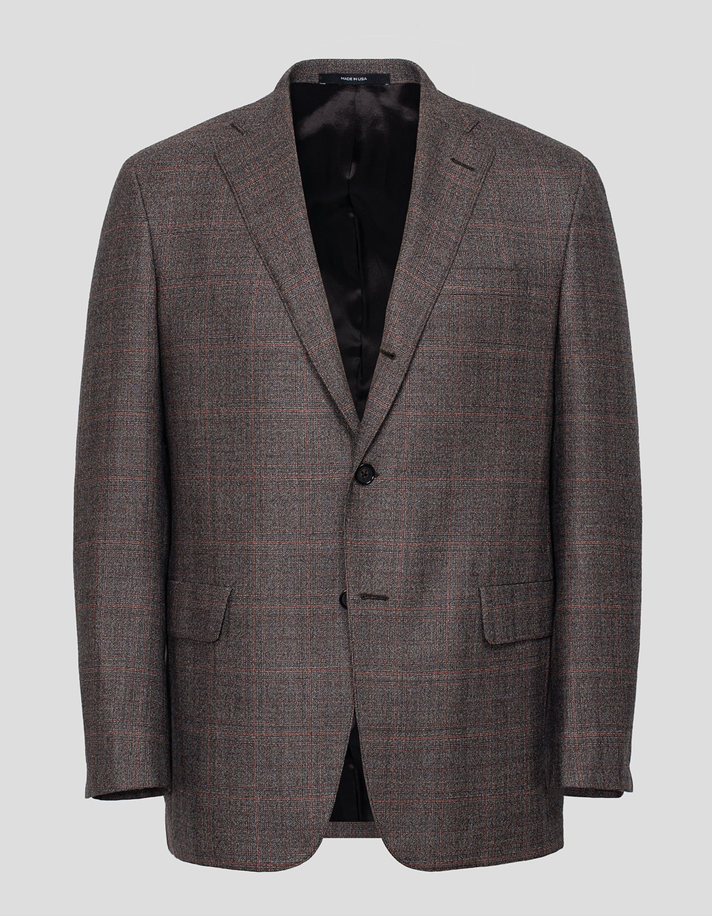 LIGHT BROWN PLAID WITH RUST DECO SUIT