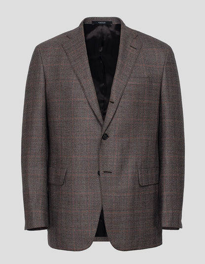 LIGHT BROWN PLAID WITH RUST DECO SUIT