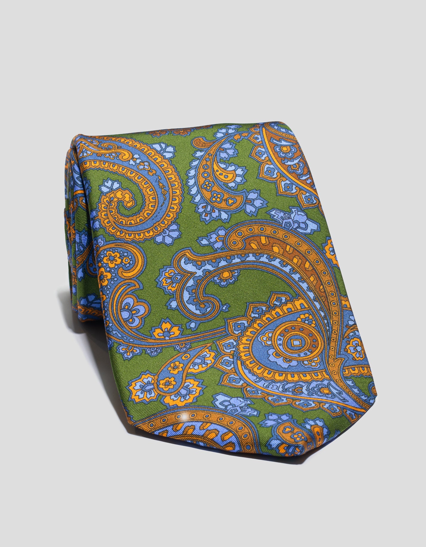 PRINTED PAISLEY TIE - GREEN