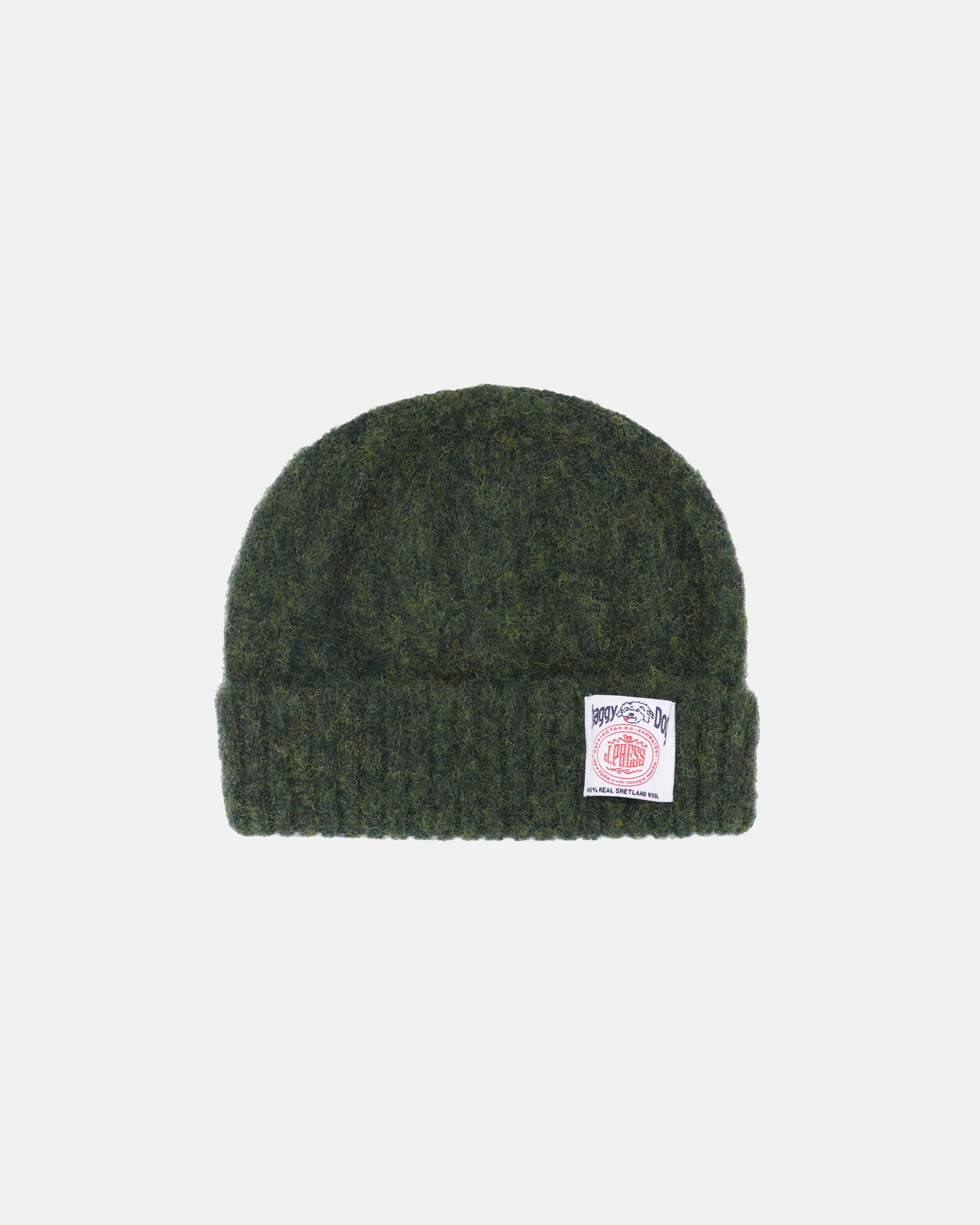 SHAGGY DOG CUFFED HAT - DARK GREEN