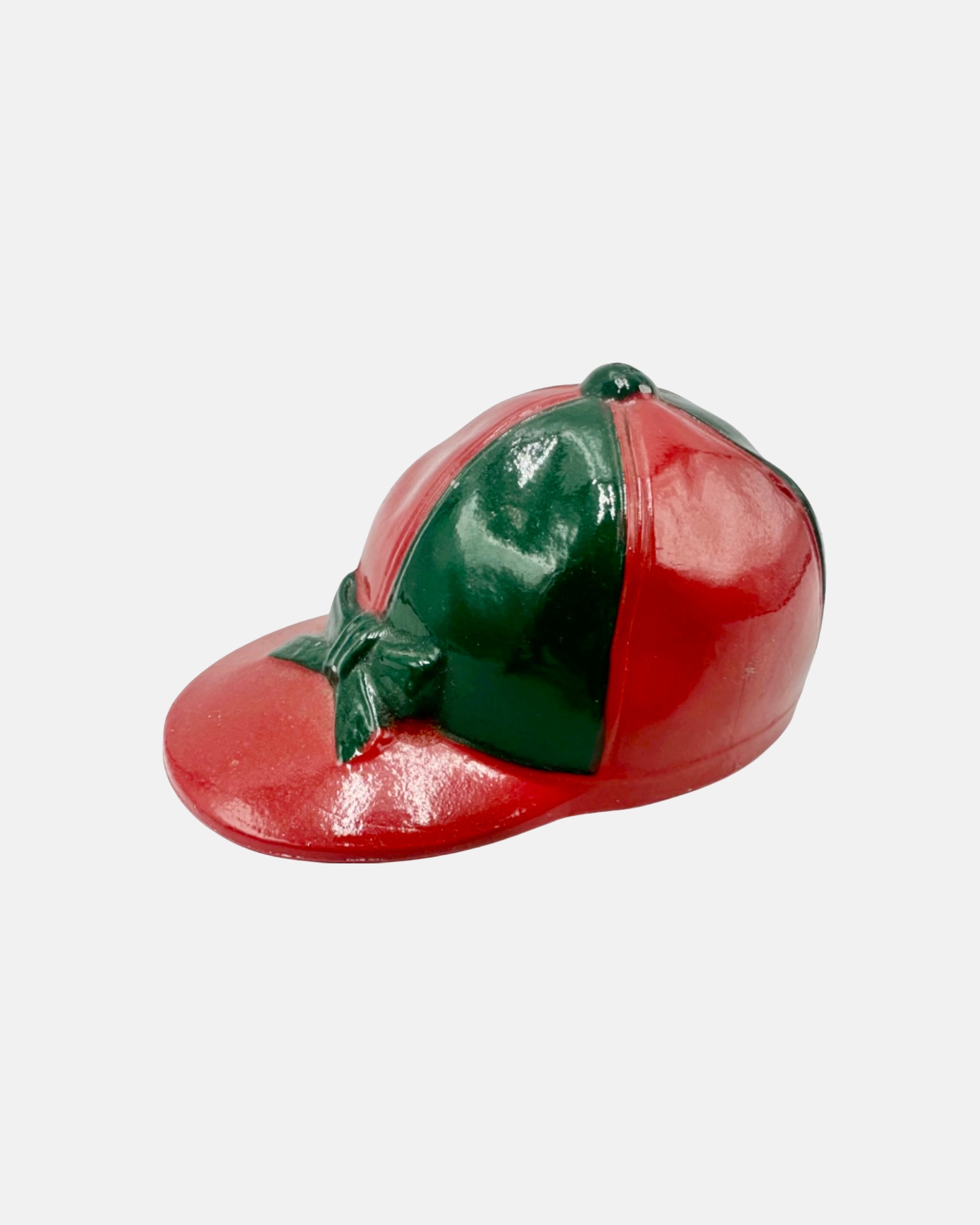 Vintage Equestrian Jockey Cap Bottle Opener Red & Green