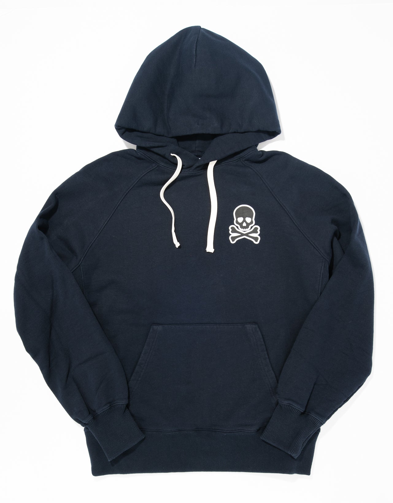 SKULL AND CROSSBONES HOODIE - NAVY