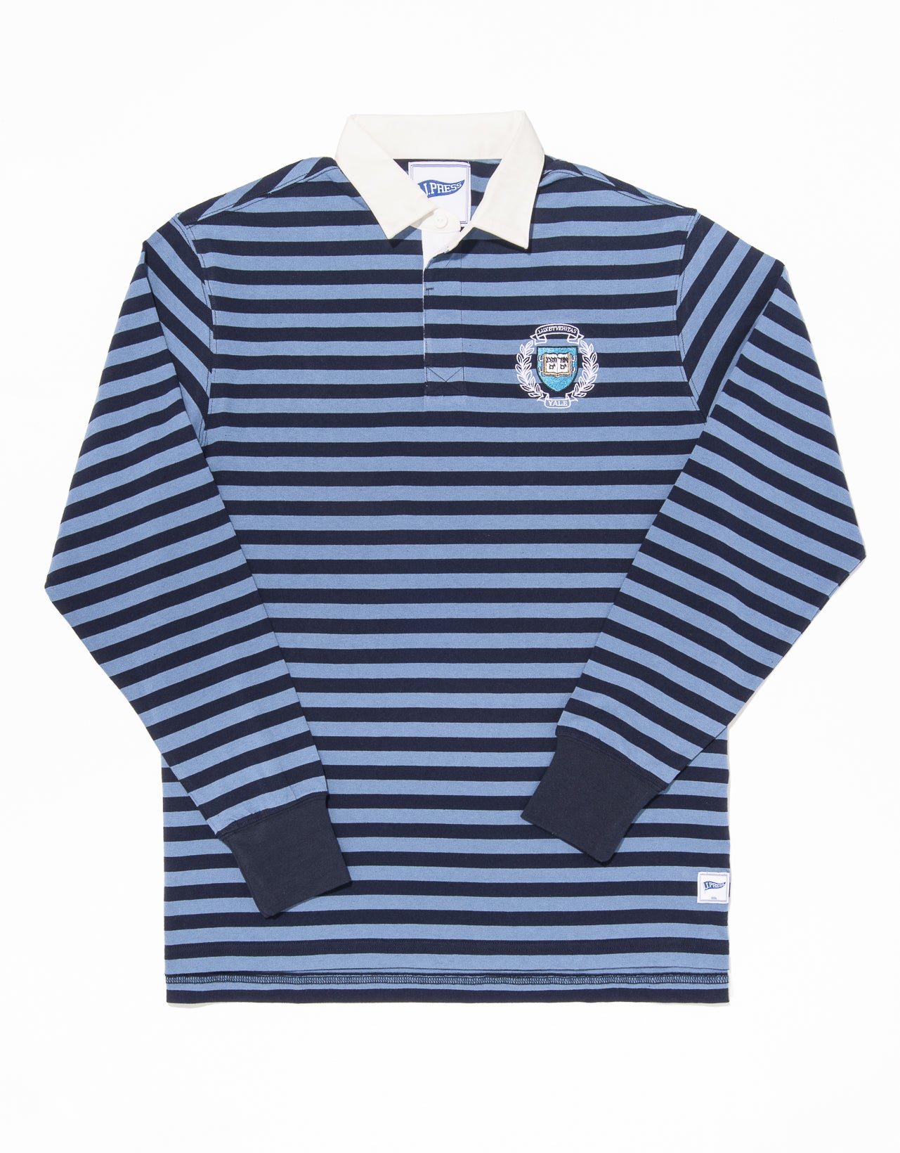 YALE STRIPE RUGBY SHIRT - BLUE/NAVY