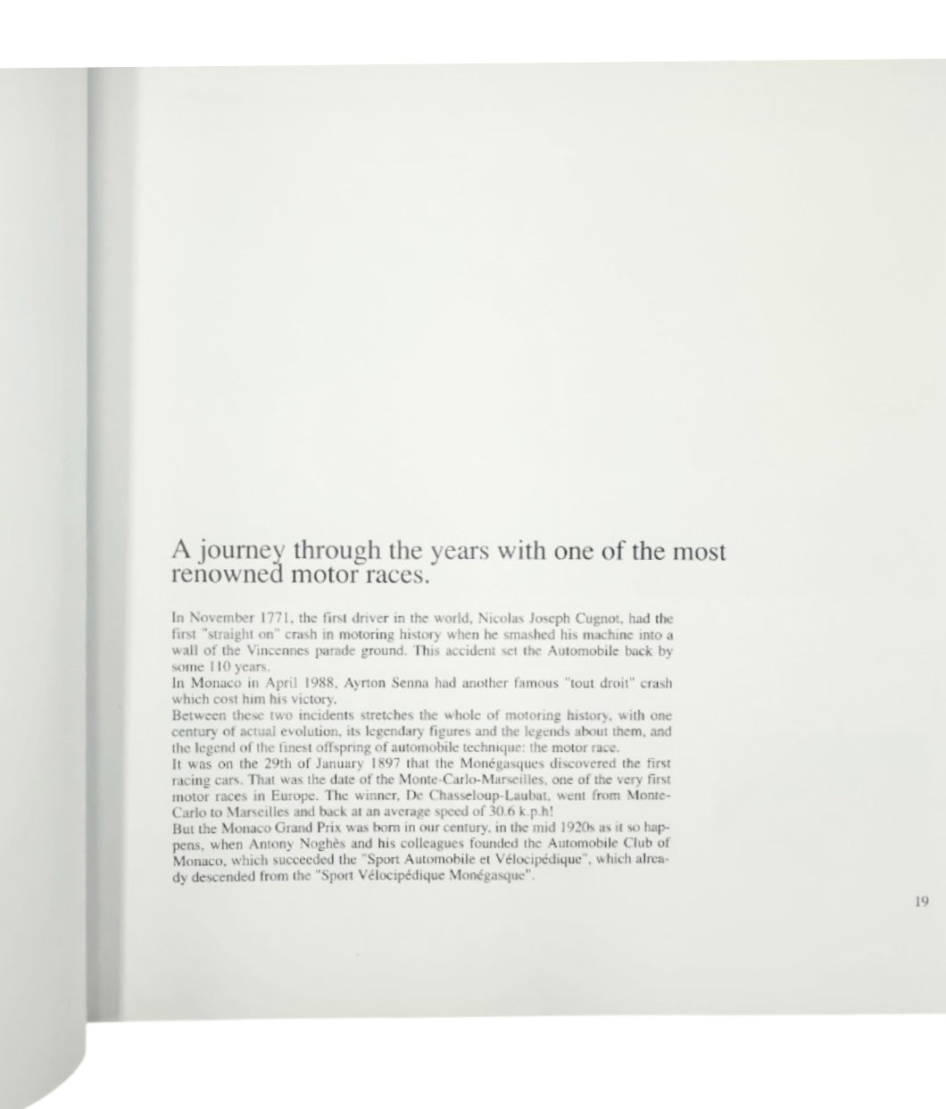 Le Grand Prix Automobile De Monaco Story of a Legend by Yves Naquin Book