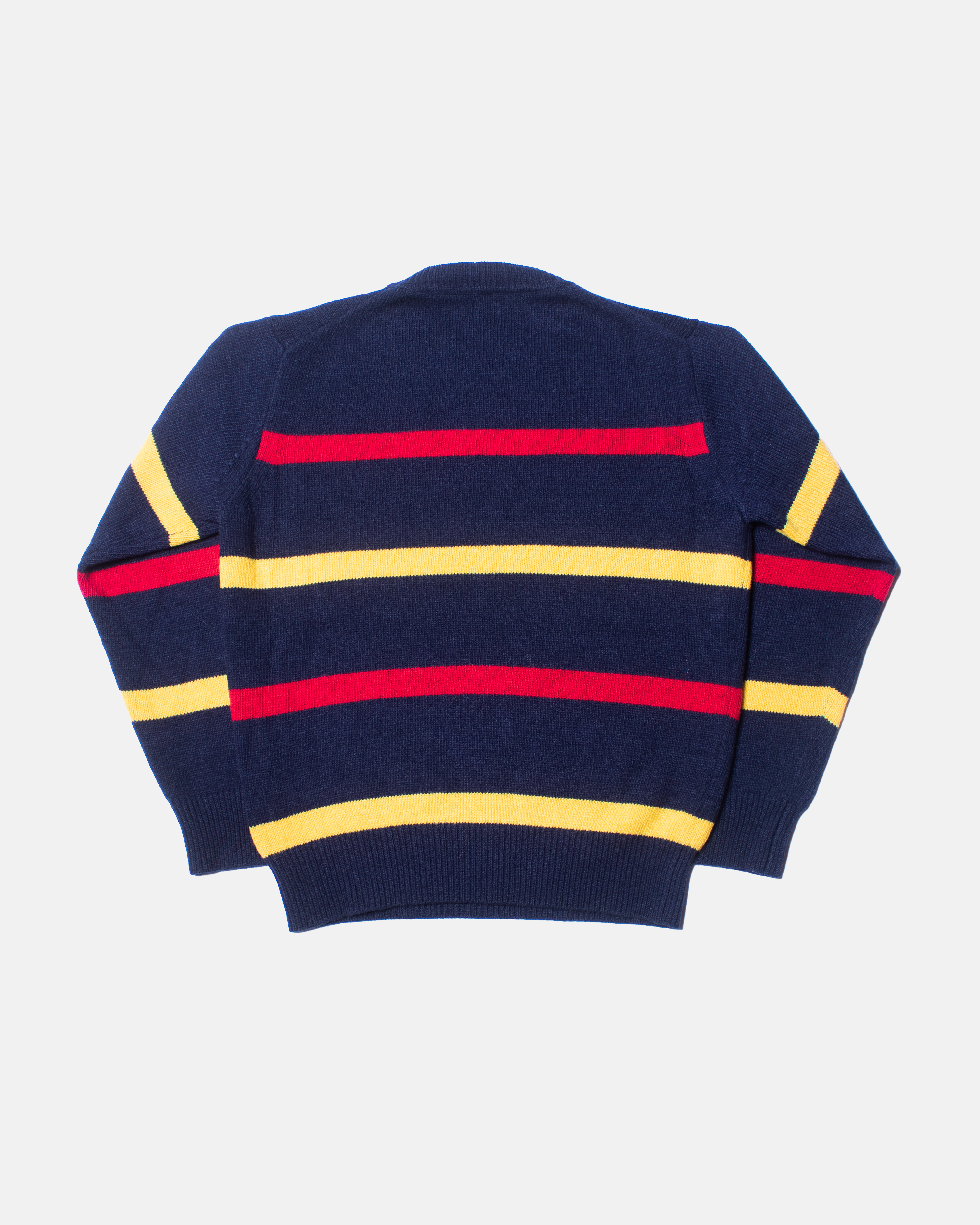 Bar Stripe Wool Crewneck Sweater - Trim Fit