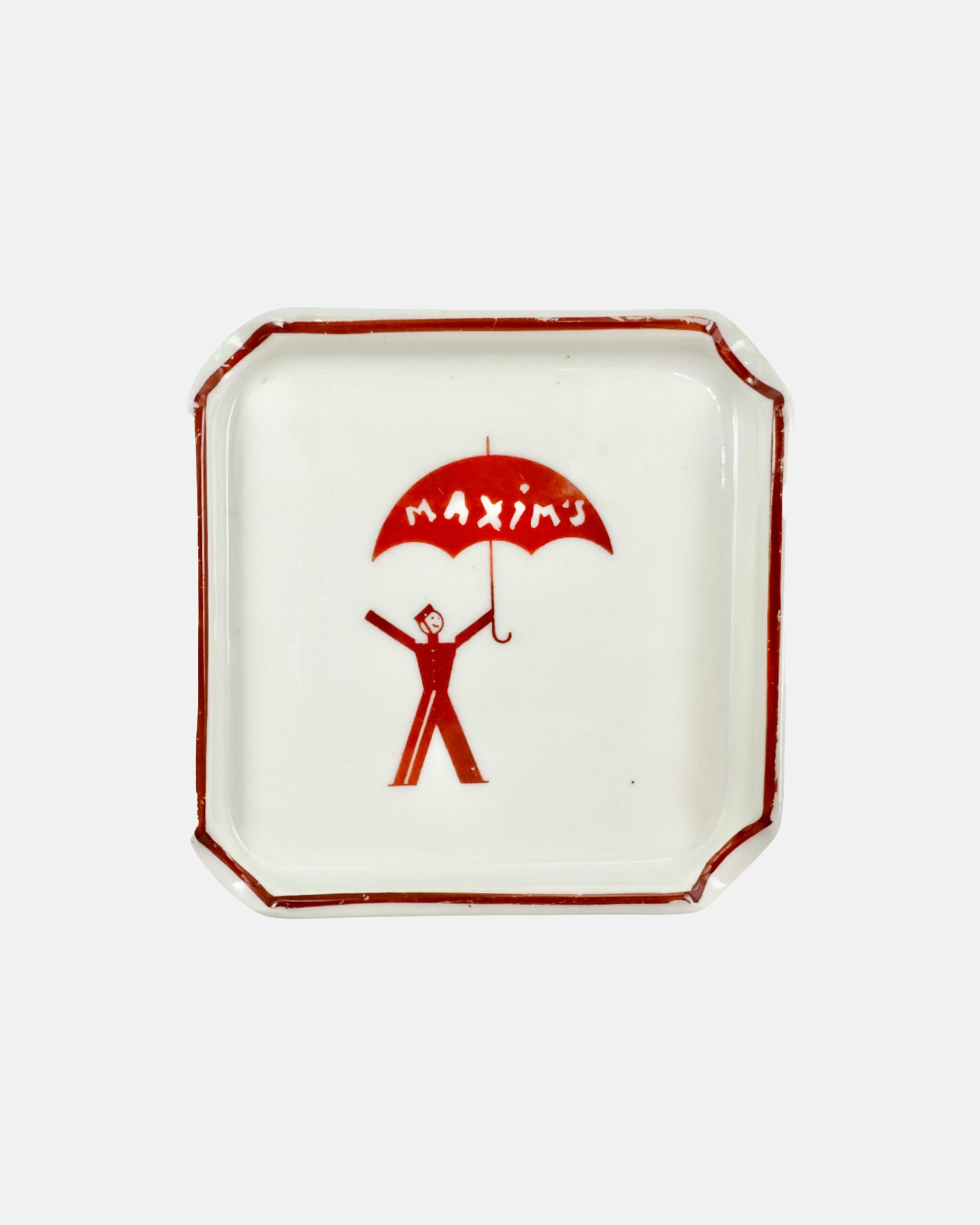 Vintage Maxim's De Paris Restaurant Porcelain Ashtray