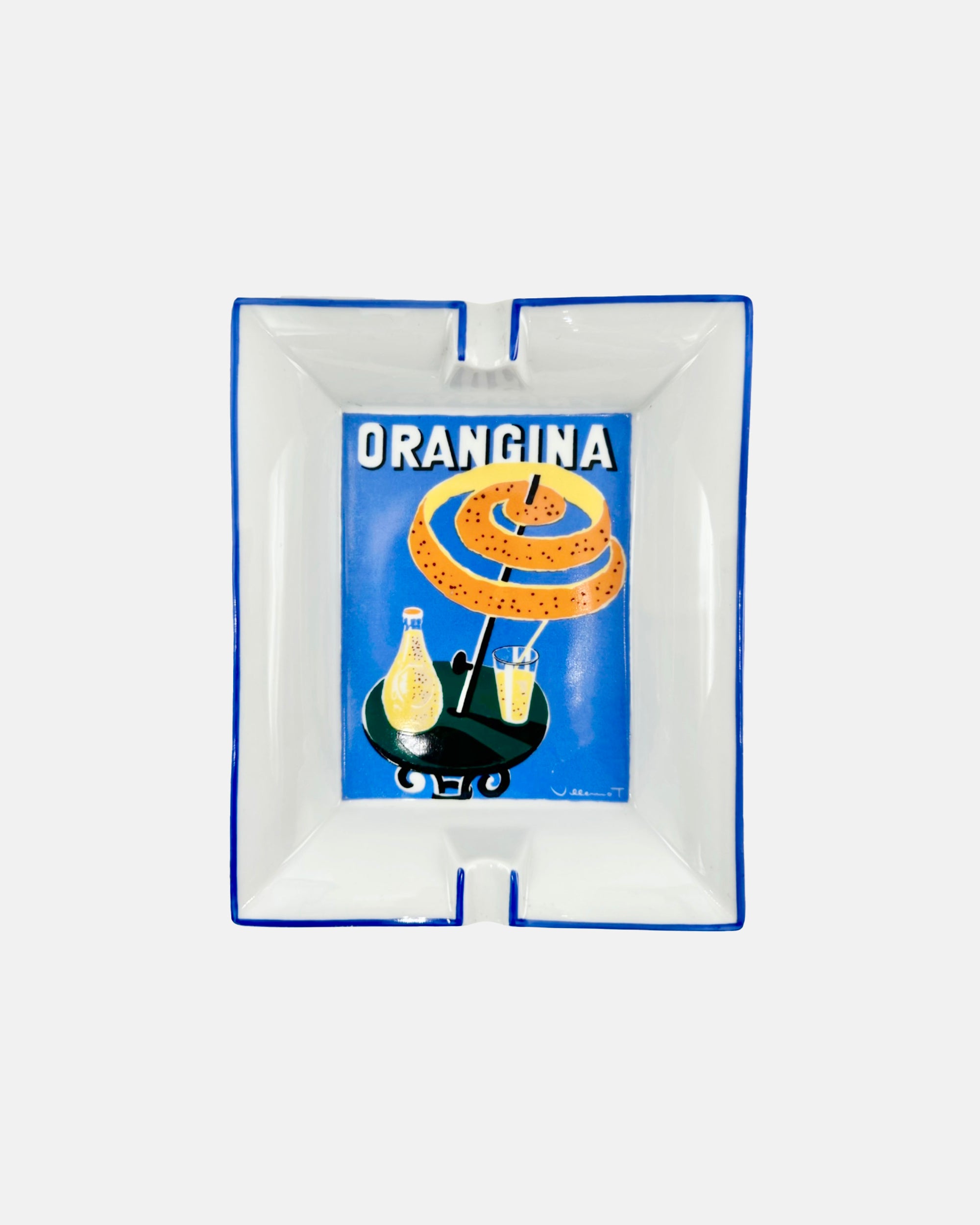 Vintage Orangina Porcelain Ashtray