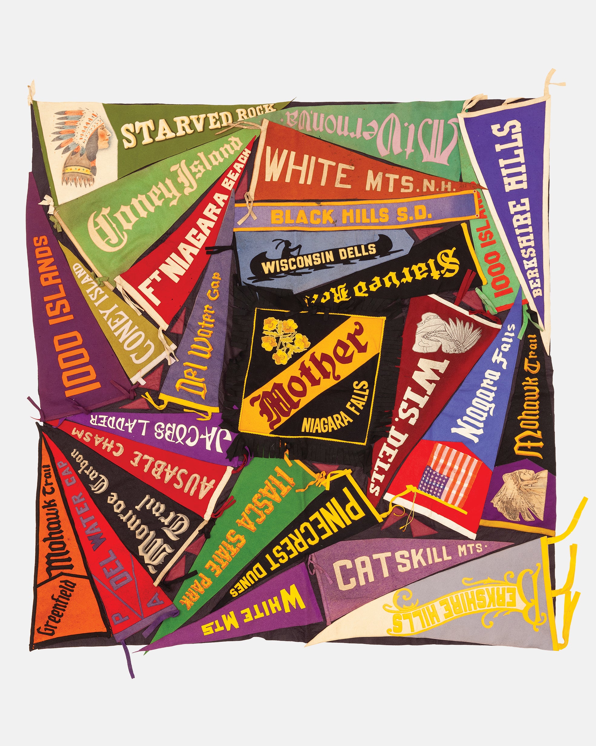 Vintage Pennant Quilt - State and National Parks #2